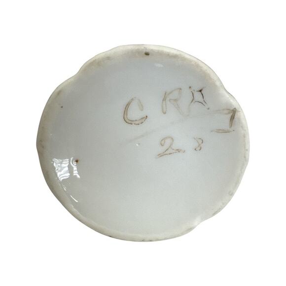 Vintage Porcelain Hand Painted Hat Pin Holder Bud Vase - Picture 6 of 10